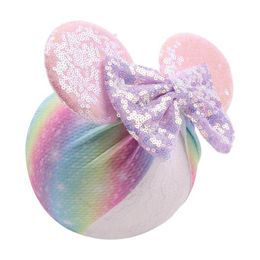 Rainbow Baby Hoofdbanden Sequin Cartoon Meisjes Designer Hoofdband Pasgeboren Designer Hoofdbanden Bows Kids Hoofdband Designer Accessoires