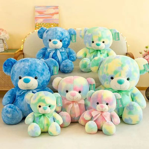 Rainbow Bear Doll Hugging Bear en peluche jouet en peluche en peluche Comfort Doll Dold Gift Gift 240522