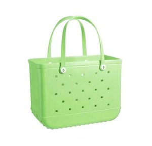 Regenboog Bogg Silicone Beach grote luxe eva plastic strandtassen roze blauw snoep vrouwen cosmetische tas pvc mandje opslagtassen jelly zomers buiten handtas 2359