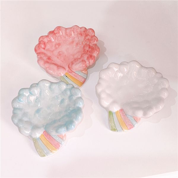 Rainbow Cloud Drain Soap Box Toilet High de qualité créative perforation sans savon en céramique Boîte de fées