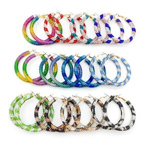 Regenboog kleurrijke strass kristal hoepel oorbel voor vrouwen en meisjes mode bling bling feest cadeau sieraden accessoires