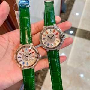 Rainbow Diamond Women Watch Quartz Movement kijkt 36 mm Lady polshorloges Sapphire Montre de Luxe