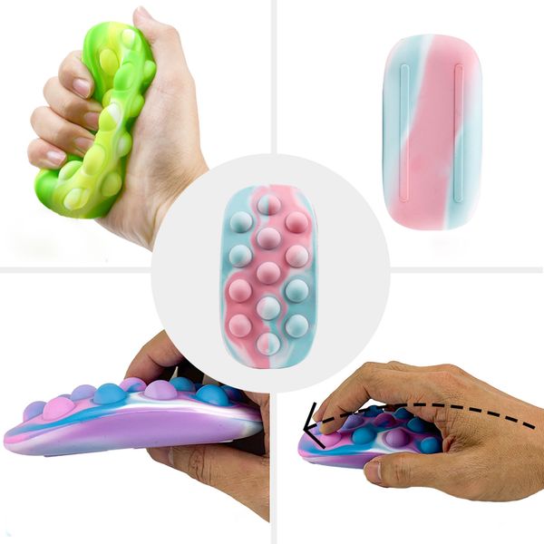 Rainbow Fidget Toy Finger Press Board Kid Adult Family Game Juguete sensorial interactivo Anti-stress Stress Relief Squish