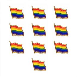 Regenboogvlag Broche Ijzer Vlinder Gesp Lijm Badge Kleding Kraag Pin Gay Lape 318g