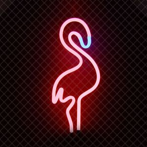 Regenboog flamingo liefde teken wanddecoratie winkel ins stijl handgemaakte glazen buis neon licht super helder