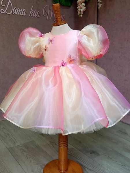 Robes de fille arc-en-ciel robe de balle de fleur rose nouvelle robe de bal de dentelle princesse Princesse pour les enfants de mariage