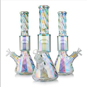 Regenboogglas water bongs beker base dab rigs waterpijp waterleidingen ijsvanger downstem perc bubbler met 14 mm gewricht