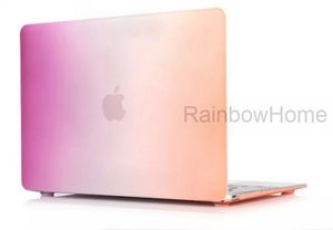 Hard Plastic Case Cover Protector for Macbook Air Pro Retina 12 13 15 16 inch Laptop Crystal Cases Rainbow Gradient Color