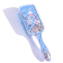 Rainbow Hair Brush Print Air Cushion Comb Transparent Massage Hair Comb Plastic Pony Comb Detangling Hair Brush