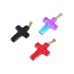 Rainbow Heart Cross Star Vorm Glass Paar 12 stks/Set Crystal Glass Charm Pendant voor sieraden maken