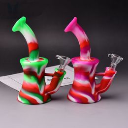 Rainbow Icecream coleccionable Hookah pipa de silicona para fumar pipa de aguaNosotros $21,99