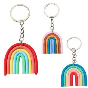 Rainbow Keychain Cartoon Keychain Bag Decoratie hanger Keyring 3 kleuren