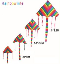 Rainbow kite triangle kite Outdoor Fun Sports Easy Flyer Flyer Kite for Beginners4017511