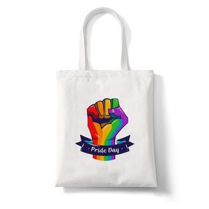 Rainbow LGBT Lesbian Gay Pride Bags Ik kan niet eens denken dat rechte boodschappentassen canvas draagtas schoudertas voor vrouwen en mannen wallets boek Tote Love wint tassen