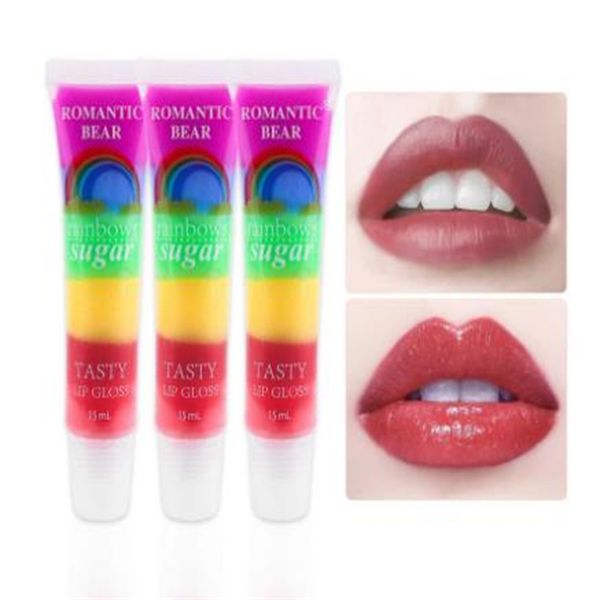 Rainbow Lipstick Colorful Crianza Lip Gloss Lentejuelas Rainbow Jelly Lipstick Delicious Lipstick Bright Lips