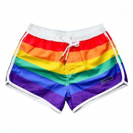 Rainbow Mens Beach Shorts Board Swimming Trunks DM Swimwear Boardshorts Sexy Boxer Swimsuit Surf Pantalon Short Desmiit Zwembroek 240424