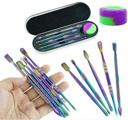 Rainbow Metal Set ACCESSOIRES SUMEUX PIÈCES BONG PIÈCES DAB AUTOLES AVEC LES PIRES D'EAU DE LA SILICON