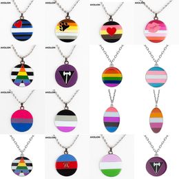 Collier arc-en-ciel, Badge LGBT, épingle à revers de fierté, Gay Pride, arc-en-ciel bisexuel