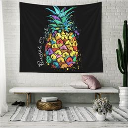 Regenboog ananas decoratieve wandtapijten badkamer outdoor tapestry muur opknoping blad picknick doek home decor tafelkleed geschenk