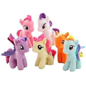 Arc-en-ciel poney licorne fourrure jouet poupée jeter oreiller poupée poupée cadeau mignon cadeau pour les enfants