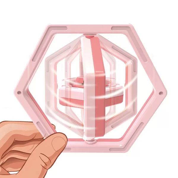 Fidget Toys Nuevo Hexagonal 3D Infinito Rotación Gyro Creativo Interfalángico Alivio De Dedo Ansiedad Alivio Descompresión Juguete Para Niños Regalos De Fiesta De Cumpleaños