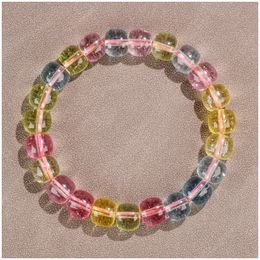 Rainbow Quartz Jade Bracelet de perles extensibles Bracelets de créateurs unisexes Hommes Utilisation quotidienne Bracelet en or Bijoux Femmes Amour Bijoux Bijoux magnifiques