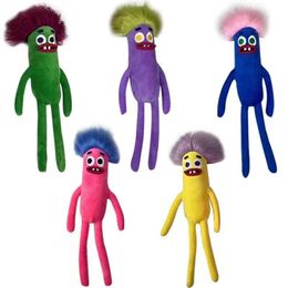 Rainbow Worst Monster Knuffels Leuke Cartoon Grappige Pasen Knuffel Pop kinderen Gift LT0092