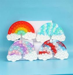 Rainbow Sensory Toys Rainbow Rainbow Toy Tie Dye Push Bubble Children Logic Matematical Silicone Child Fingertip Board Gamea50a09a0019242222