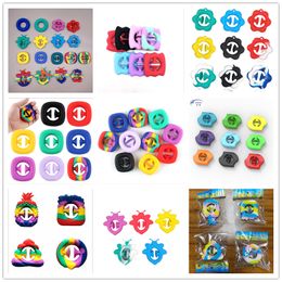 Rainbow Snappers Fidget Grab Snap Squeeze Speelgoed Hand Hands Strength Grip Grabs Squeezy Snap Sensory Speelgoed Poppers Bubble Poo-zijn autisme Stress