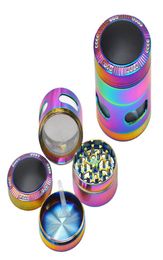 Rainbow style zinc alliage tabaging Herb Grinder 50 mm 4 pièces en métal Tobacco Grinder fumées pour les accessoires pour tuyaux à cuillère à main 6643096