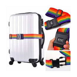 Courte de valise Rainbow Courtelle de verrouillage de mot de passe réglable durable Sangle de sécurité STRAP STRAP DH-RL065