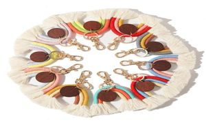 Rainbow Tassel Key Chain Key Ring For Ladies Handmade Keychains Boyfriend Gift Girl Cute Keychain Bag Charm2321903