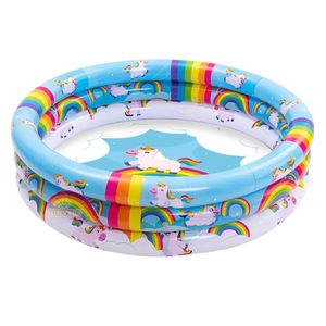 Rainbow Unicorn Baby Verwijderbaar zwembad opblaasbare Forchildren Ring Swim Game Water For Summer Fun Ages 3 240521