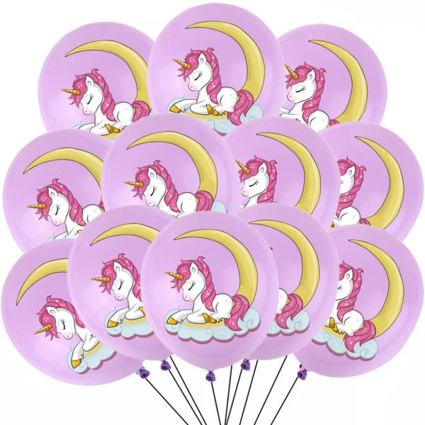 Rainbow Balloons en latex de la licorne arc-en-ciel pour enfants, décorations de fête d'anniversaire, baby shower, jouets de fête, 12 