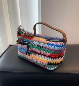 Rainbow geweven crossbody mode luxe multi -tote merk ontwerptassen tassen dames portemonnee 240427