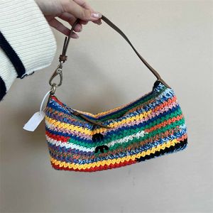 Regenboog geweven crossbody body merken ontwerptassen tassen dames portemonnee