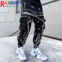 Rainbowtouches Cargobroek Joggingbroek Herenbroek Ritszak Herenbroek Bandana Patroon Stof Hardloopbroek voor heren 220608