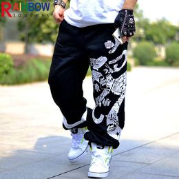 Rainbowtouches Mode Casual Sport Training Fitness High Street Style Broek Heren Trendy Letters Oversize Losse Broek 220714
