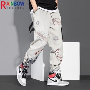 Rainbowtouches Sport Losse Training Fittness Broek Mannen Hip Hop Graffiti Mode Casual Afdrukken Cropped Cargo Broek 220714