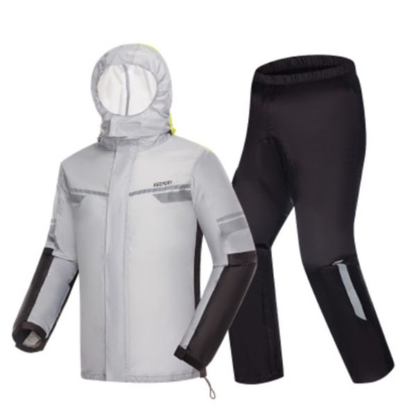 Manteau imperméable pour hommes, combinaison imperméable pour moto, mode sport, veste de pluie légère et douce, manteau en Nylon 210T réfléchissant la lumière 3D