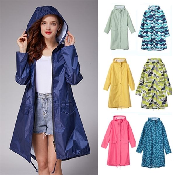 Raincoat Femmes Hommes imperméable coupe-vent à capuchon léger manteau de pluie Ponchos veste manteau femme Chubasqueros Mujer manteau blanc à l'intérieur 201016