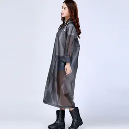Raincoats 1pc hommes femmes EVA imperméable à capuche Ponchos veste clair épaissi imperméable vêtements de pluie tourisme randonnée en plein air pluie Poncho