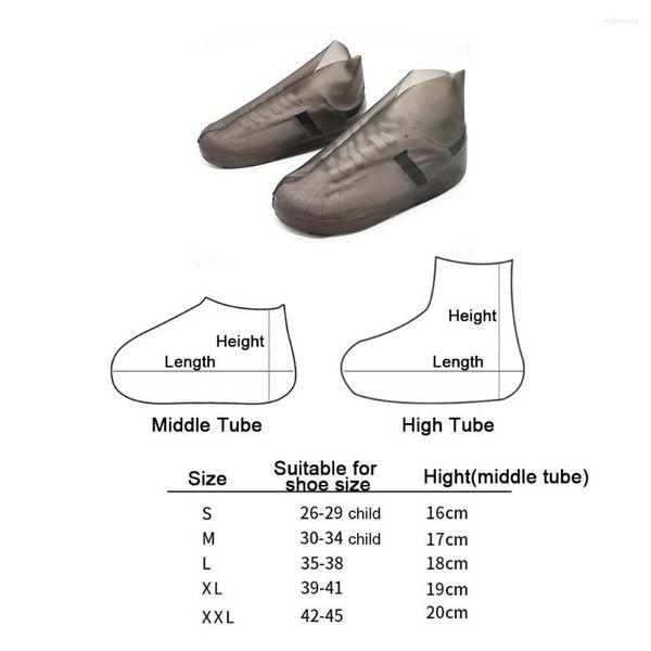 Chubasqueros 2/3/5 1 par TPU reutilizable impermeable zapatos para la lluvia cubre botas antideslizantes motocicleta bicicleta chanclos Accesorios