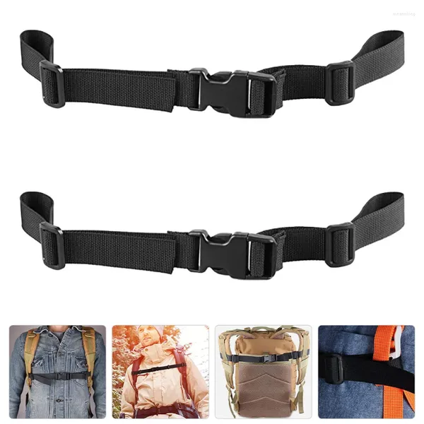 Imperméables 2 pièces tactiques sangles de sac à dos réglables décor de voyage sacs à dos ceintures de poitrine robustes en nylon