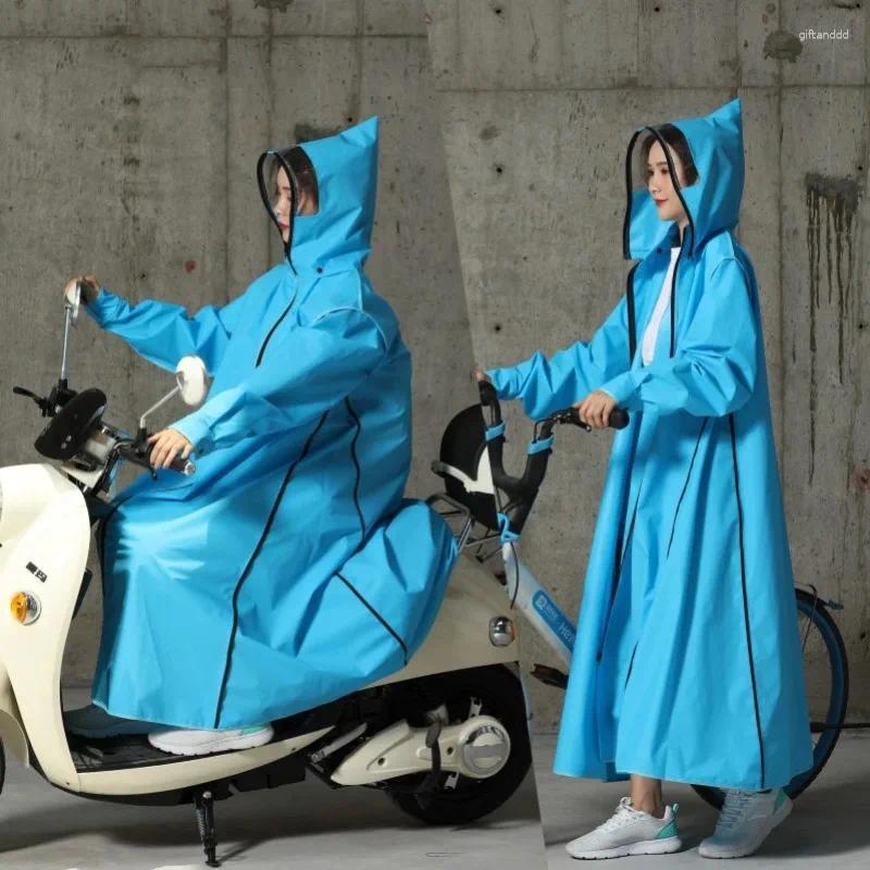 Raincoats 2023 Raincoat Mulheres / Homens Zipper Com Capuz Poncho Motocicleta Rainwear Estilo Longo Caminhadas Jaqueta de Chuva Ambiental