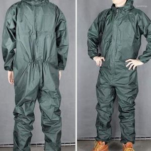 Raincoats 2set Fashion Motorcycle Raincoat/Combined Raincoat/Overall Men and Women Fission Rain Suite Coat ArmyGreen XL/XXL