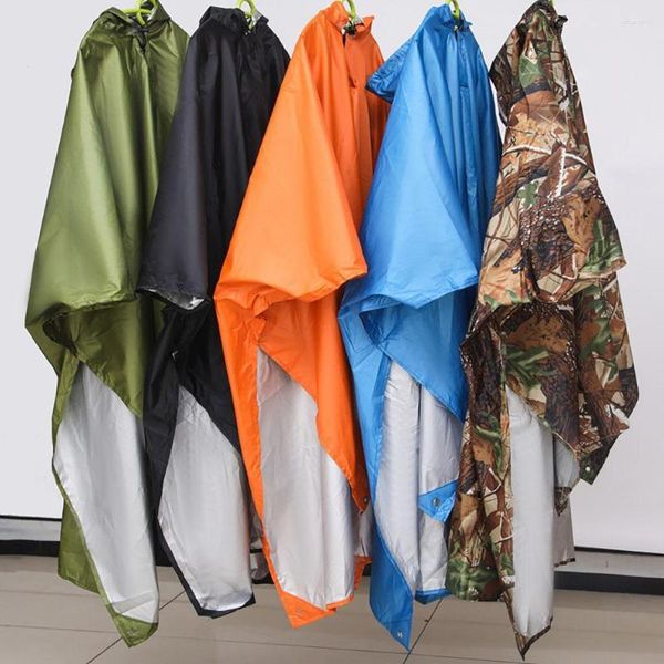 Impermeables 3 en 1 al aire libre impermeable impermeable bata de lluvia hombres toldos de la motocicleta poncho picnic mat22