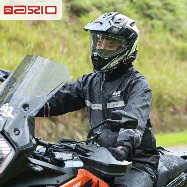 Raincoats Axio 2024 hommes Moto Riding Raincoat Suit imperméable Motocross Split Moto Reflection Moto