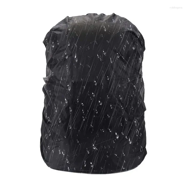 Raincoats sac à dos couvercle de pluie imperméable Protection noire pliable pour le vélo Portable Computer Screen