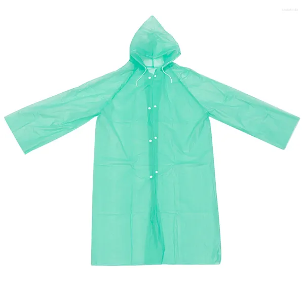 Imperméables enfants imperméable jetable à capuche enfants Poncho bouton PEVA Portable extérieur vêtements de pluie vert